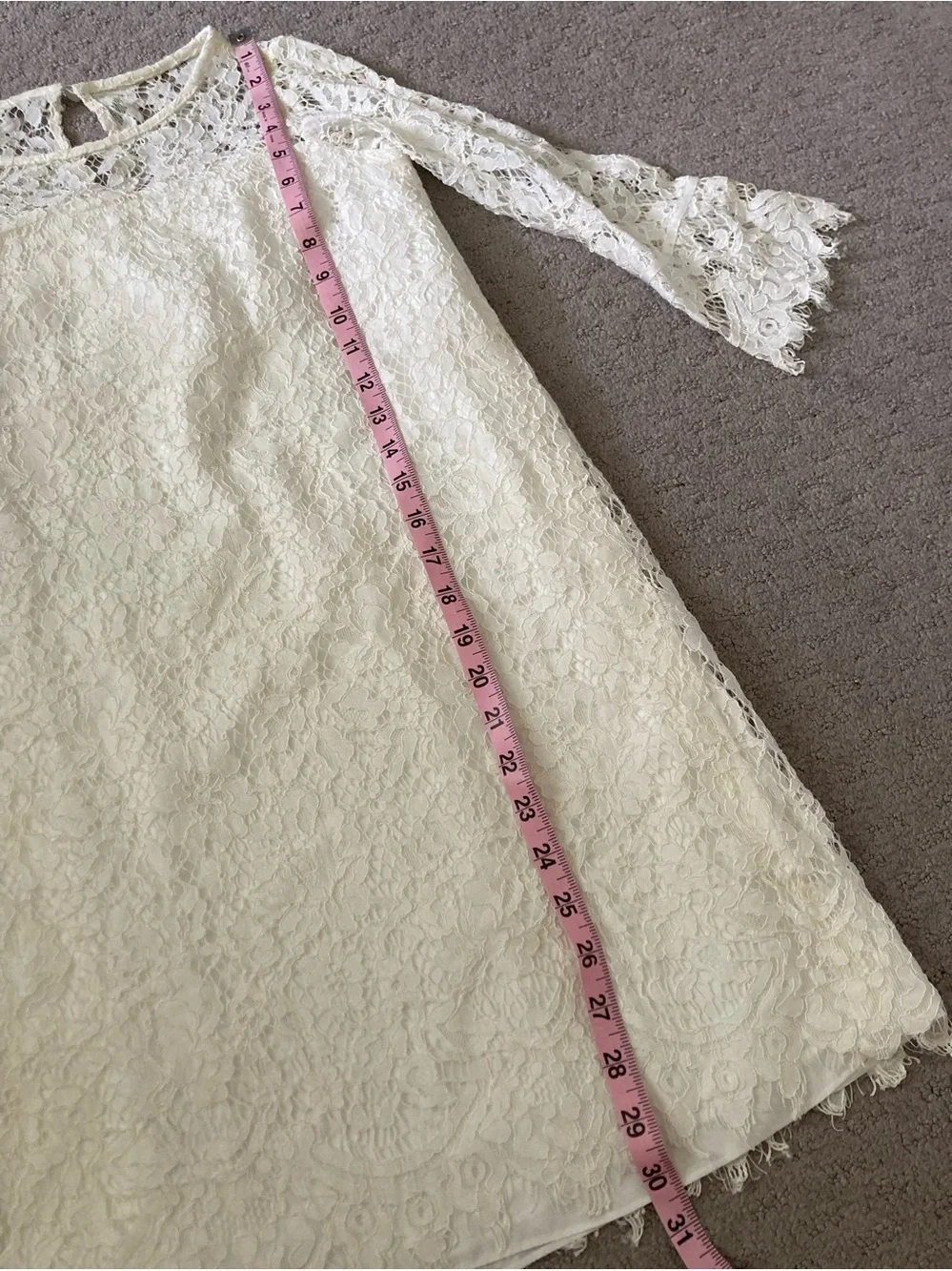 David's Bridal flower girl lace sheath dress, Sz 10. - Picture 10 of 10